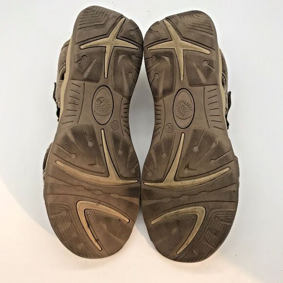 Earth Spirit Gelron Cushion Sandals Women's 8.5 Tan Suede Adjustable Strap Shoe - Picture 8 of 11